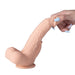Colter App Controlled Realistic 8.5" Thrusting Dildo Vibrator W/clit Licker - Ivory - SexToy.com