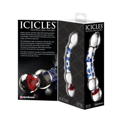 Icicles No. 18 Hand Blown Glass Massager - SexToy.com