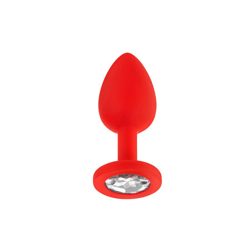Luv Inc Jp31 Jeweled Small Plug With 3 Stones Red | SexToy.com